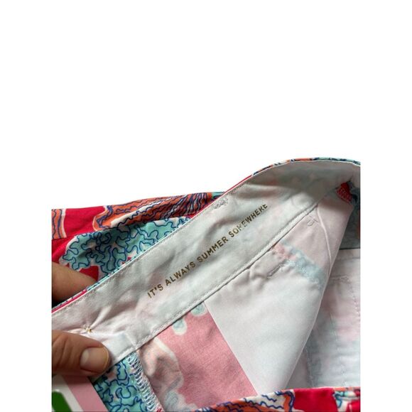NEW Lilly Pulitzer Jayne Shorts size 2 Watermelon Red Blue Coral Coastal - Picture 14 of 15